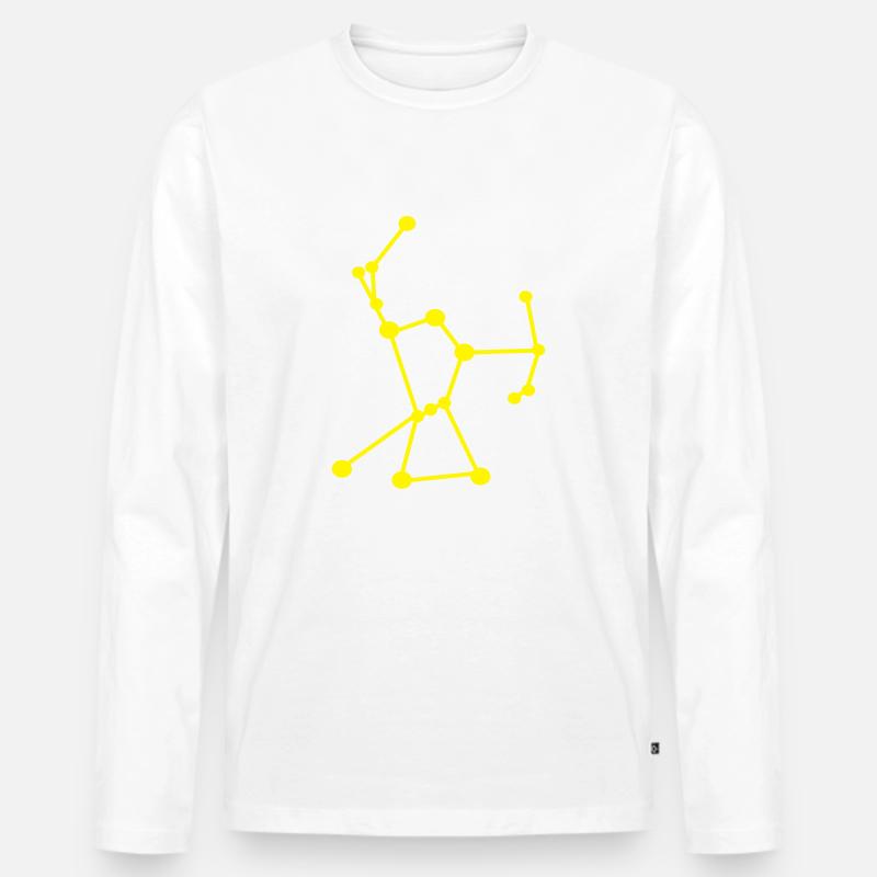 Orion Phospho - Männer Premium Bio Langarmshirt - Weiß