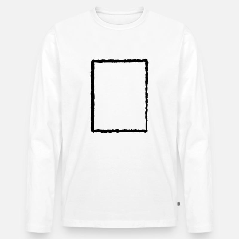 Kaputter Alter Rahmen - Männer Premium Bio Langarmshirt - Weiß