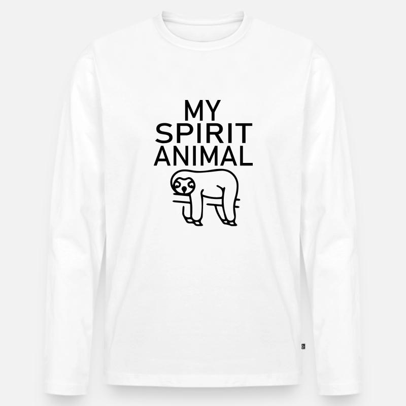 Fun Spaß Lustige - Männer Premium Bio Langarmshirt - Weiß