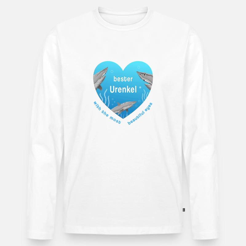 bester Urenkel - Männer Premium Bio Langarmshirt - Weiß