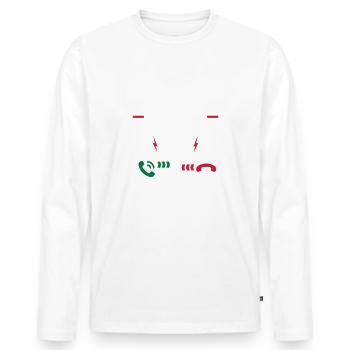 Le bateau m'appelle, idée cadeau bateau, Noël - T-shirt manches longues Premium bio Homme - blanc - Devant - Nico (187cm)