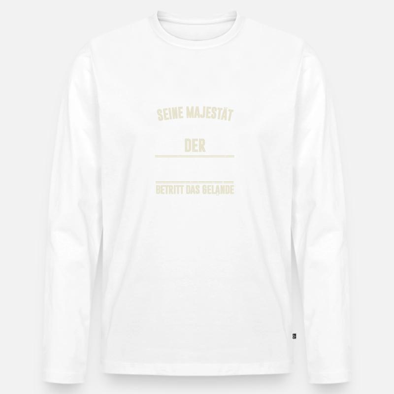 MÜNCHEN - Männer Premium Bio Langarmshirt - Weiß