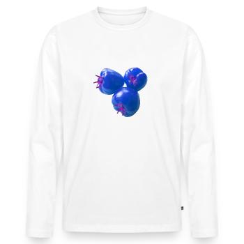 tomaten,blaue tomaten,rispentormaten,tomate,popart - Männer Premium Bio Langarmshirt - Weiß - Vorne - Nico (187cm)