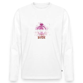bride,braut,LGBT,regenbogen,pride,lesbisch - Männer Premium Bio Langarmshirt - Weiß - Vorne - Nico (187cm)