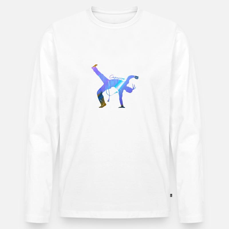 capoeira,sport,graffiti,bunt,malerei - Männer Premium Bio Langarmshirt - Weiß