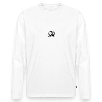 Un vrai viticulteur ne vieillit pas t-shirt - T-shirt manches longues Premium bio Homme - blanc - Devant - Nico (187cm)