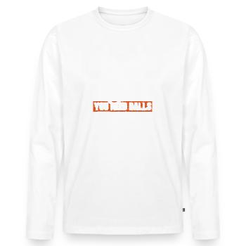 Il faut du courage pour faire du VTT comme moi - T-shirt manches longues Premium bio Homme - blanc - Devant - Nico (187cm)