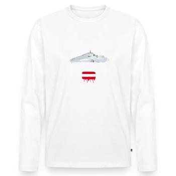 Kitzbüheler Horn,mountain,mountains,austria,ski area - Men's Premium Organic Long Sleeve Shirt - white - Front - Nico (187cm)