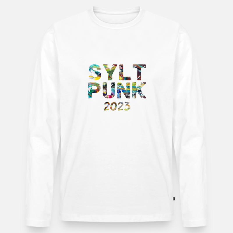 sylt punk,punk,punks,sylt,graffiti - Männer Premium Bio Langarmshirt - Weiß