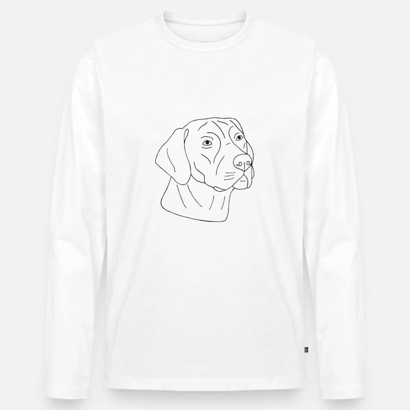Rhodesian Ridgeback - Männer Premium Bio Langarmshirt - Weiß