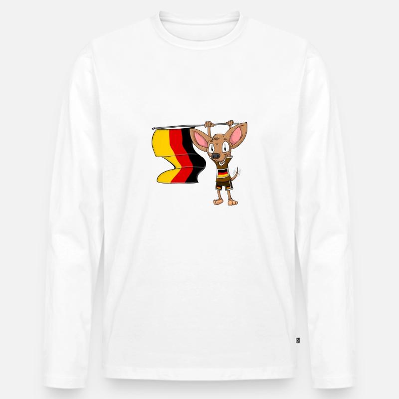 Deutscher Chihuahua - Männer Premium Bio Langarmshirt - Weiß