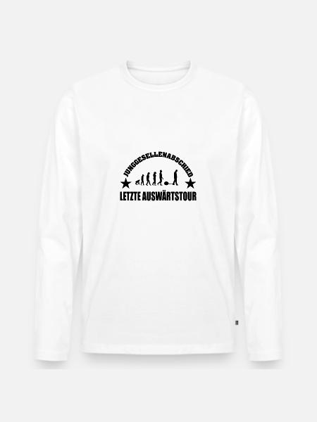 Junggesellenabschied - Männer Premium Bio Langarmshirt - Weiß