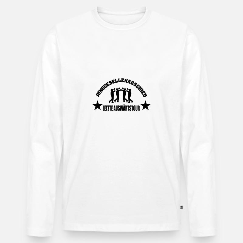 Junggesellenabschied - Männer Premium Bio Langarmshirt - Weiß