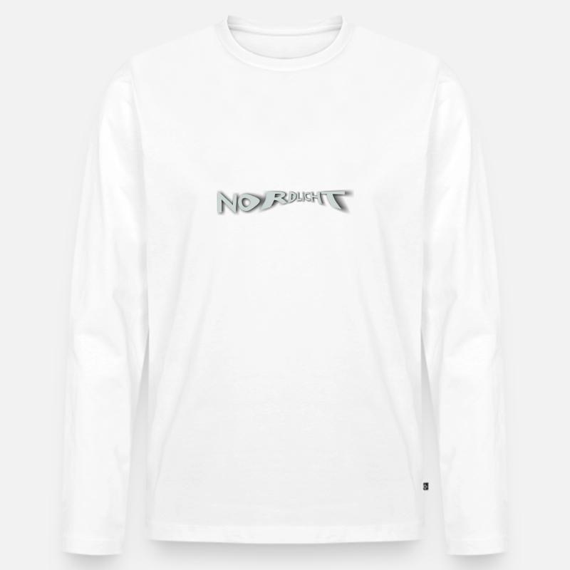 Nordlicht 4 - Männer Premium Bio Langarmshirt - Weiß