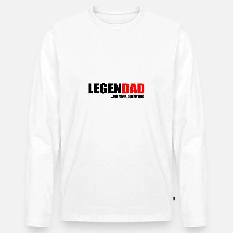 Vatertag - Männer Premium Bio Langarmshirt - Weiß