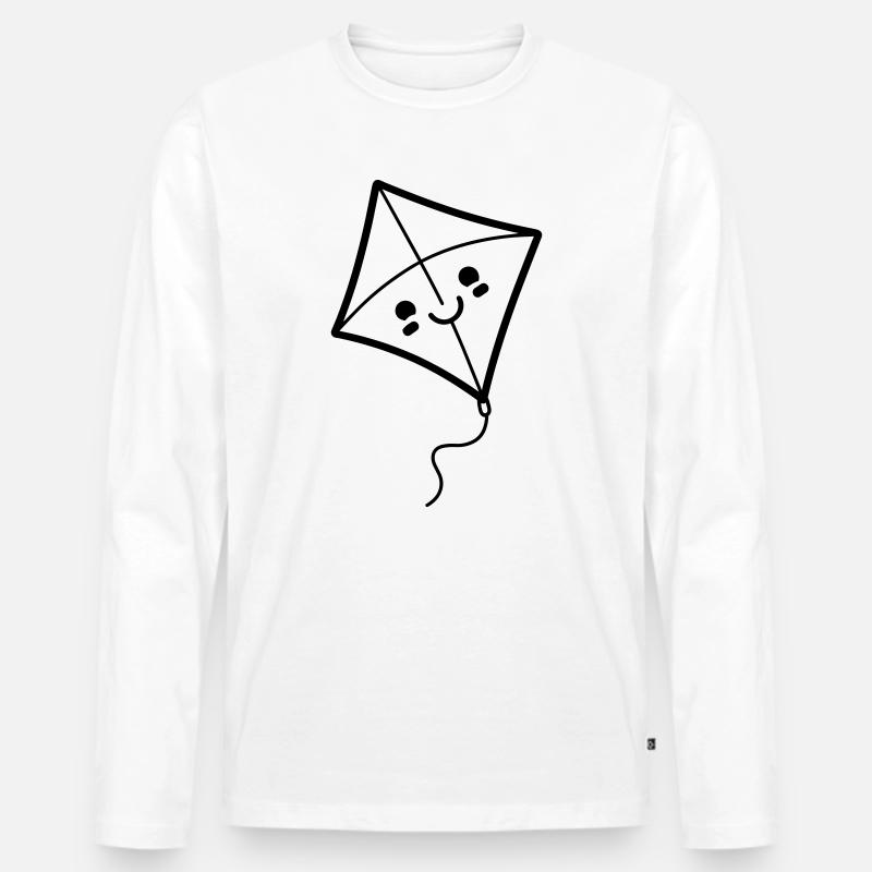 Drachen - Männer Premium Bio Langarmshirt - Weiß