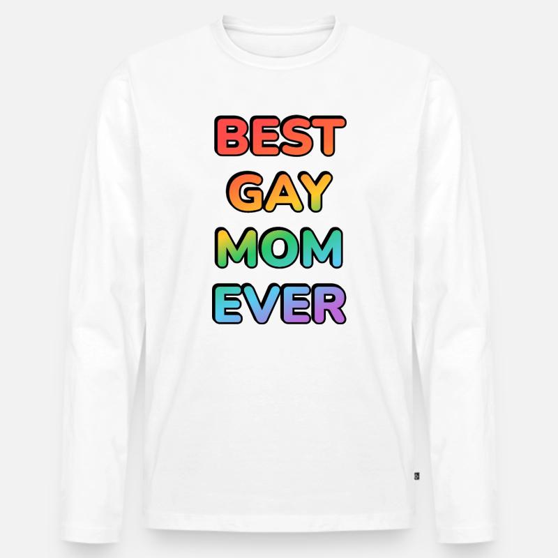 BESTE SCHWULE MUTTER ALLER ZEITEN - Männer Premium Bio Langarmshirt - Weiß