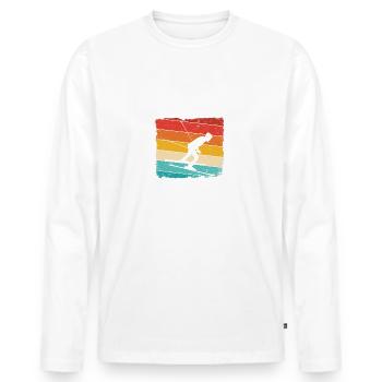 Ski Dad Skiing Skiing Dad Dad Saying - Men's Premium Organic Long Sleeve Shirt - white - Front - Nico (187cm)