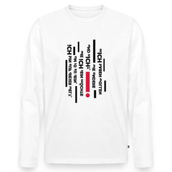 iCH bIN iCH - Männer Premium Bio Langarmshirt - Weiß - Vorne - Nico (187cm)