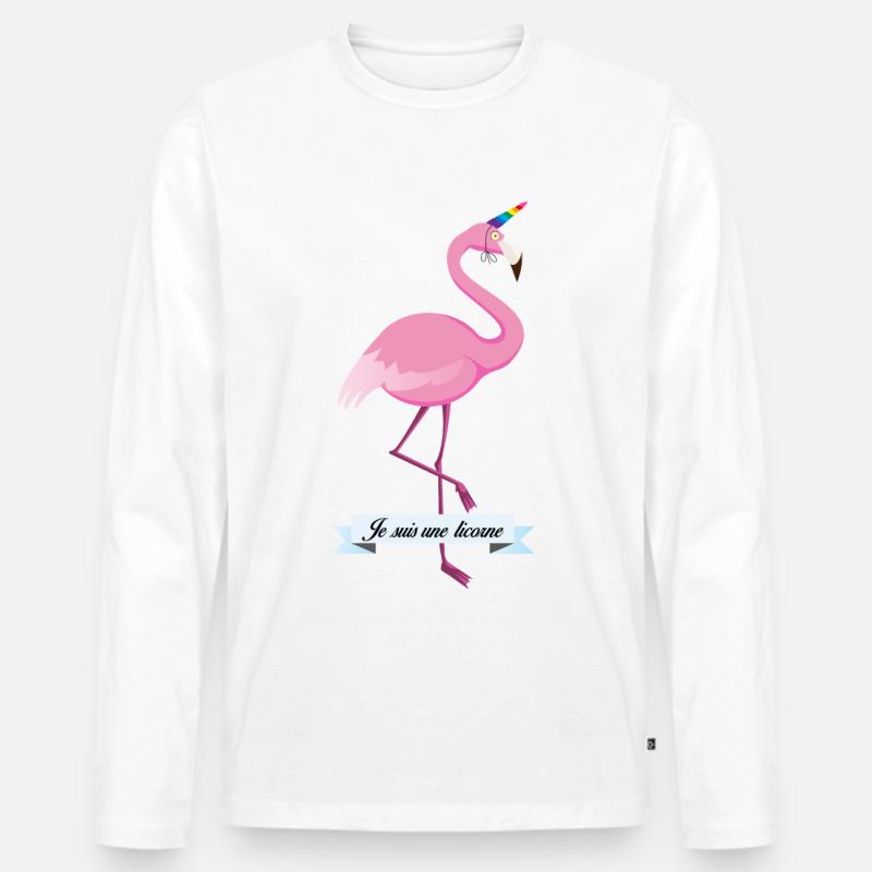 Ich bin ein Einhorn - Männer Premium Bio Langarmshirt - Weiß