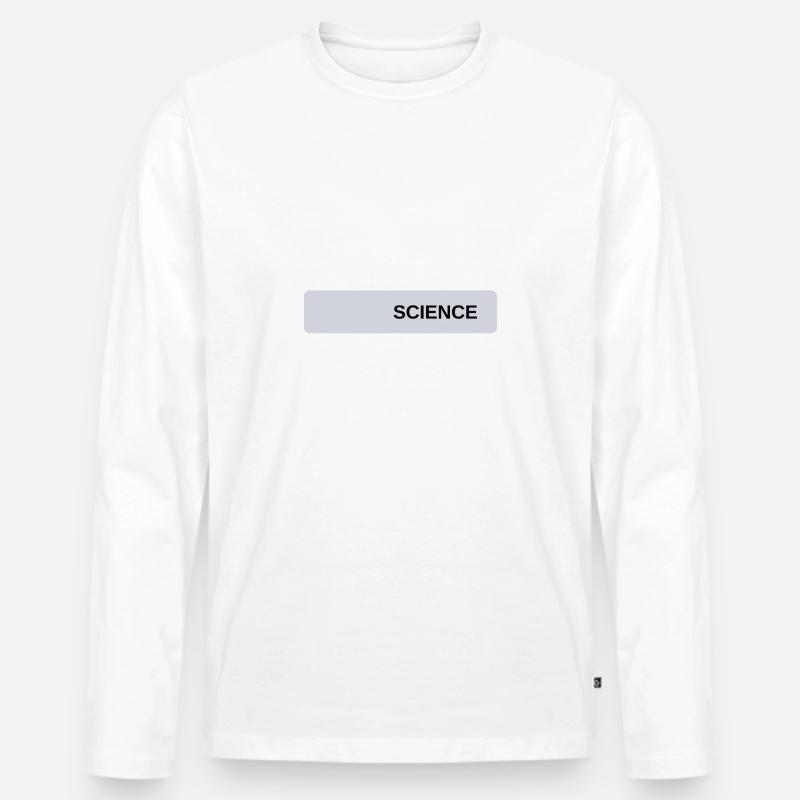 Science - Männer Premium Bio Langarmshirt - Weiß