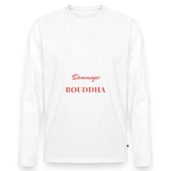 Oui j'ai le corps d'un dieu... - T-shirt manches longues Premium bio Homme - blanc - Devant - Nico (187cm)
