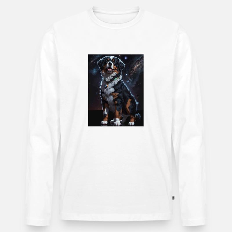 Berner Sennenhund - Männer Premium Bio Langarmshirt - Weiß