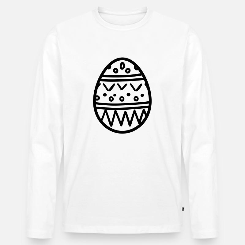 Osterei - Männer Premium Bio Langarmshirt - Weiß
