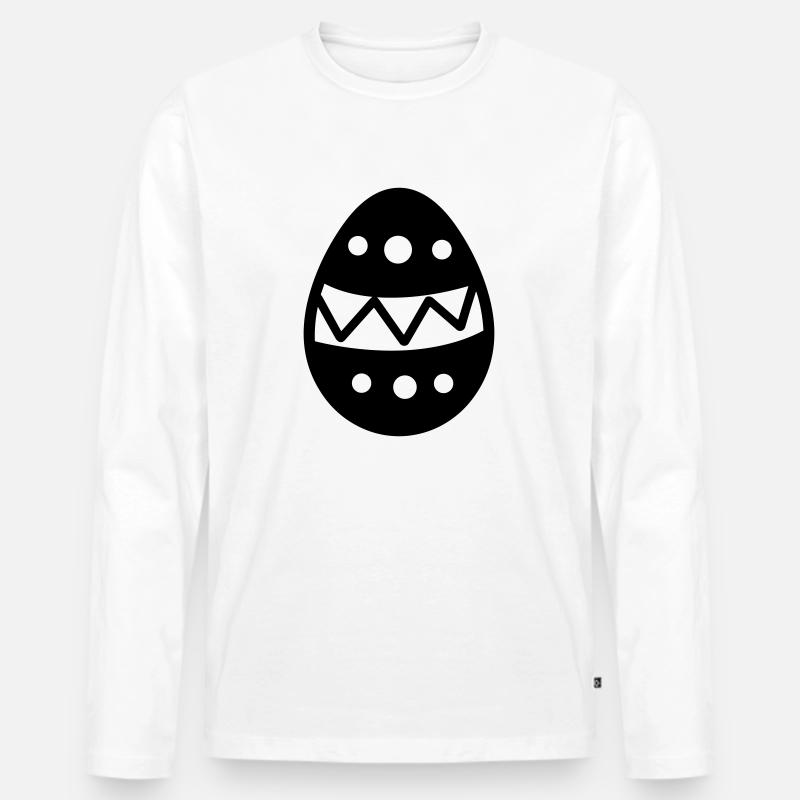 Osterei - Männer Premium Bio Langarmshirt - Weiß