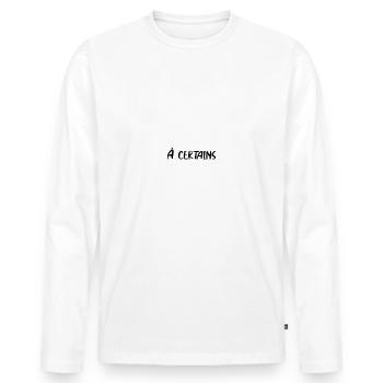 Le canicross est une solution simple t-shirt - T-shirt manches longues Premium bio Homme - blanc - Devant - Nico (187cm)