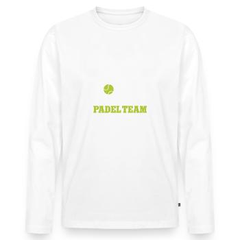 Padel Team Paddle Tennis Padelspieler Paddleball - Männer Premium Bio Langarmshirt - Weiß - Vorne - Nico (187cm)