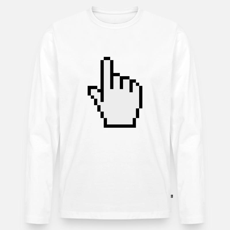 pointer / cursor - Männer Premium Bio Langarmshirt - Weiß