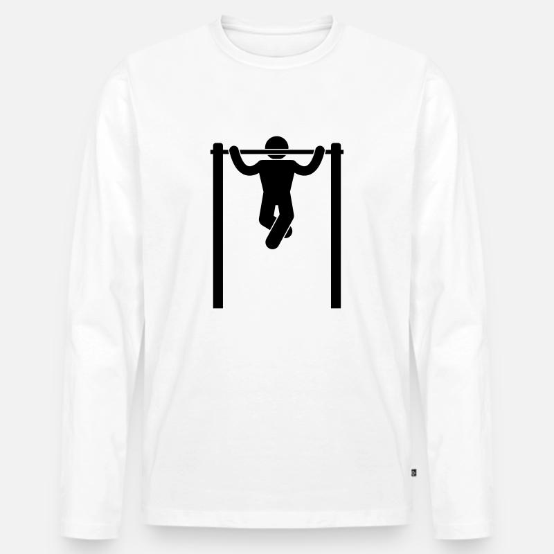 pullup - Männer Premium Bio Langarmshirt - Weiß