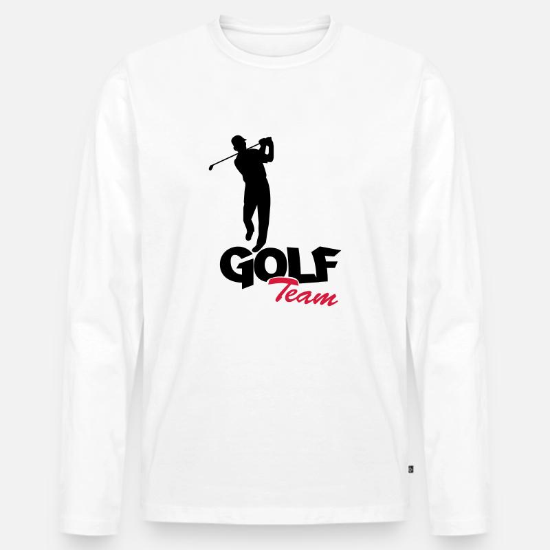 golfer_team2 - Männer Premium Bio Langarmshirt - Weiß