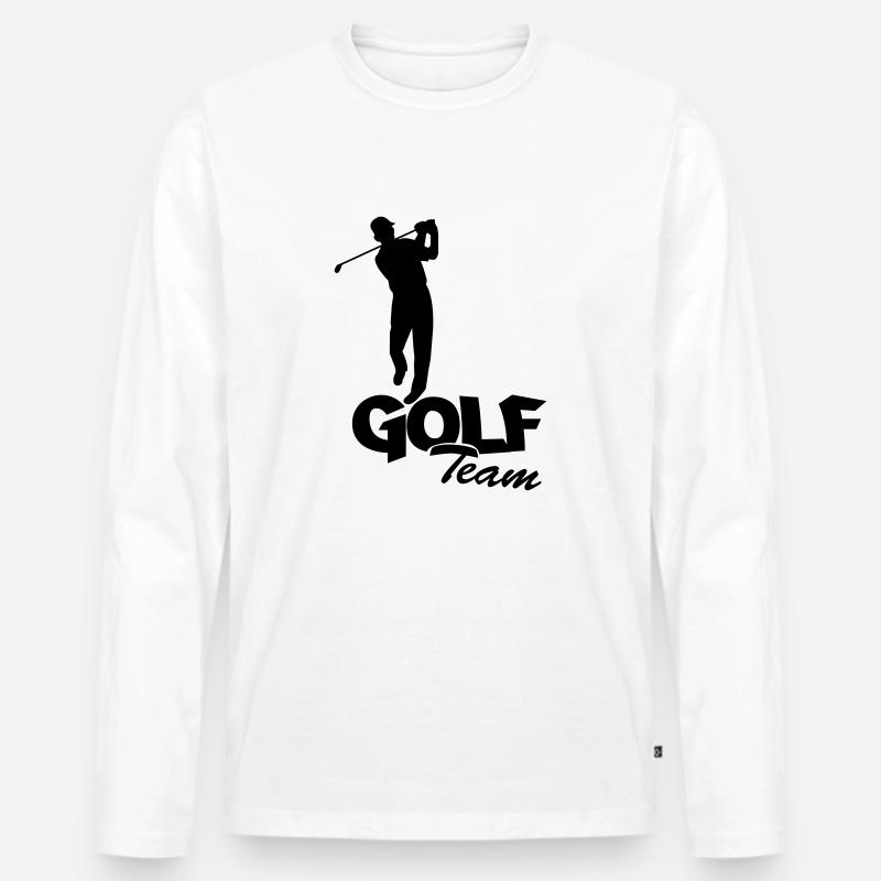 golfer_team1 - Männer Premium Bio Langarmshirt - Weiß