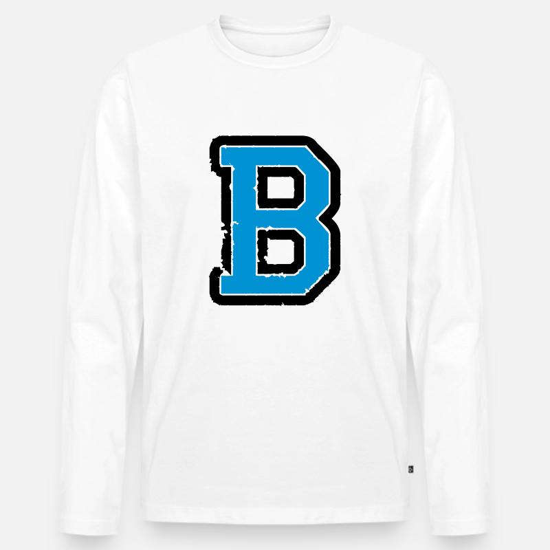 (b_02) - Männer Premium Bio Langarmshirt - Weiß