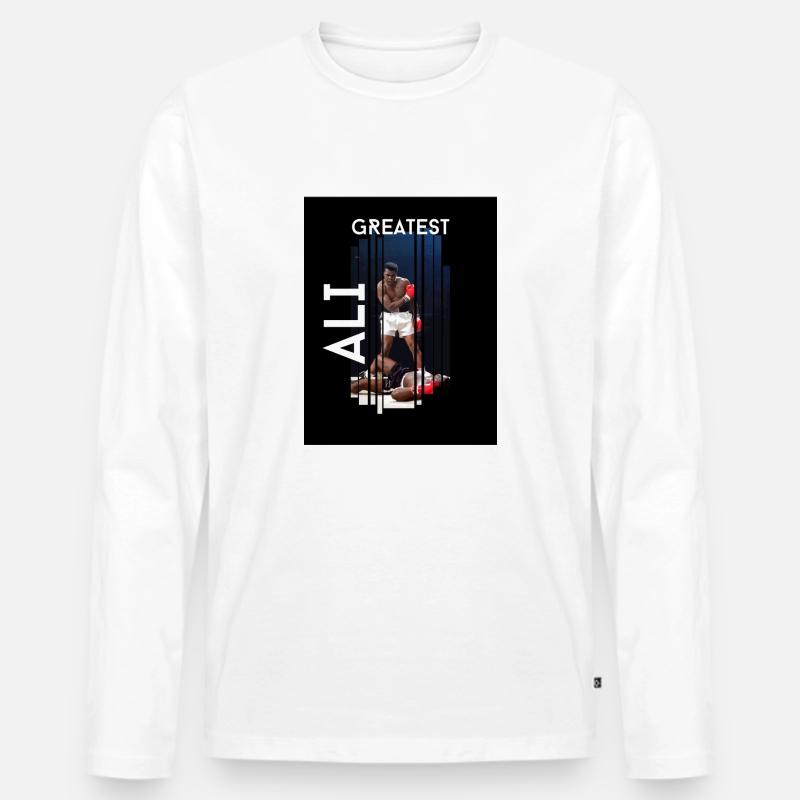 Größte Sammlung - Ali One - Männer Premium Bio Langarmshirt - Weiß