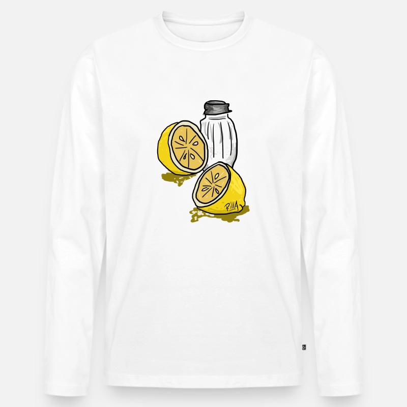 Tequila - Männer Premium Bio Langarmshirt - Weiß