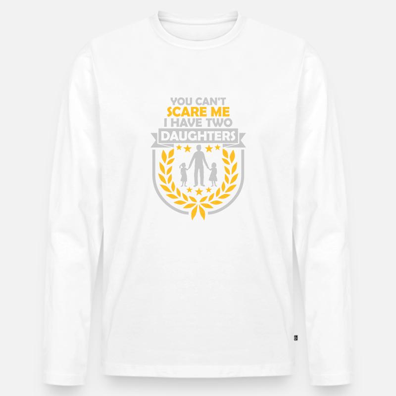 I have two daughters - Männer Premium Bio Langarmshirt - Weiß