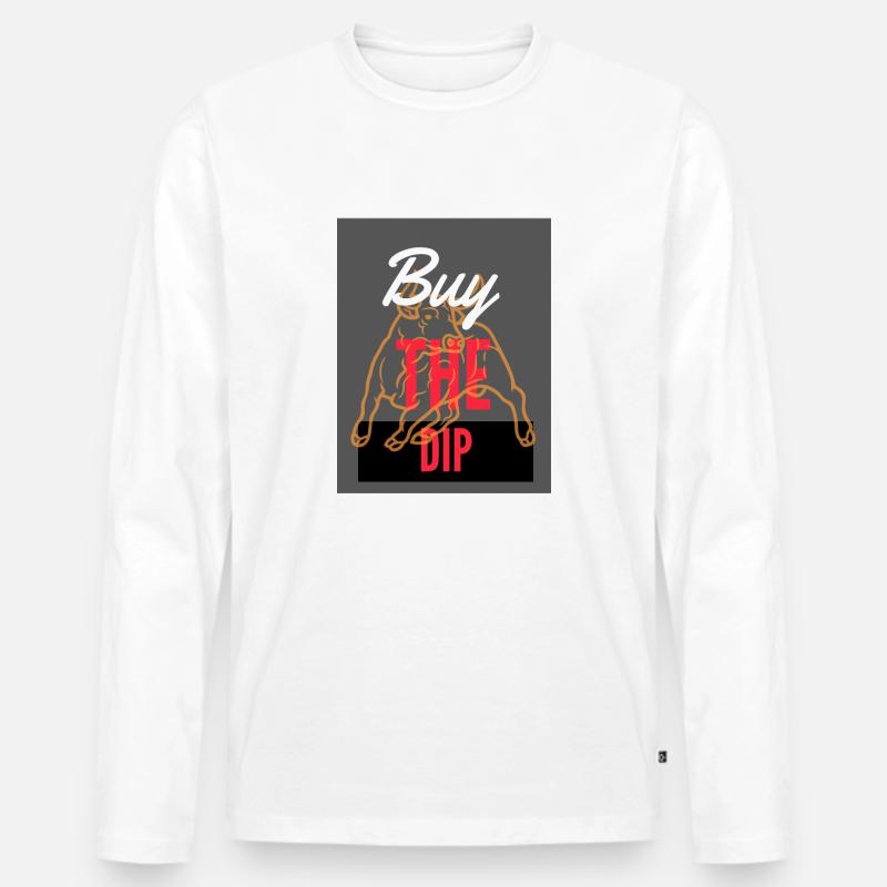 Buy The Dip 4 - Männer Premium Bio Langarmshirt - Weiß