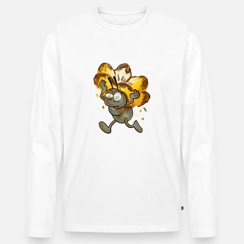 Zombie-Arbeiterameise - Männer Premium Bio Langarmshirt - Weiß