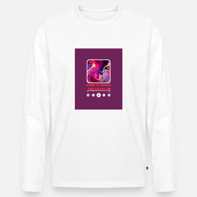 Musikbild - Männer Premium Bio Langarmshirt - Weiß