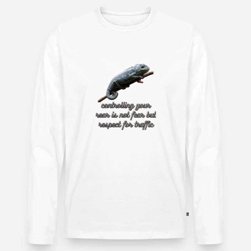 Cameleon - Männer Premium Bio Langarmshirt - Weiß