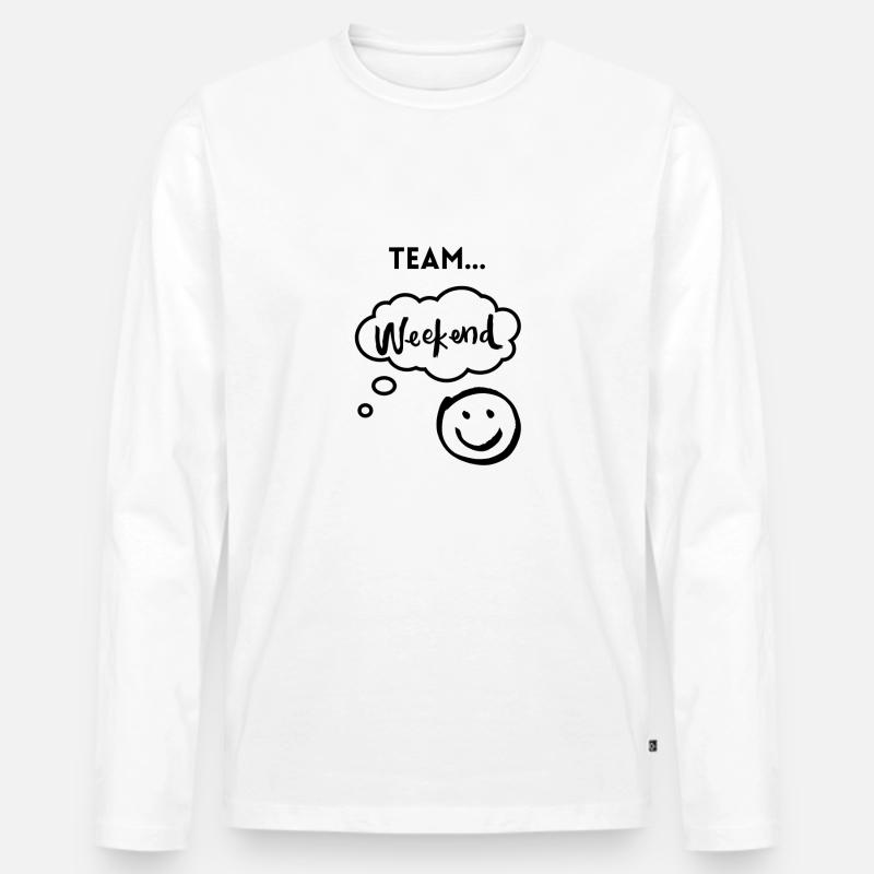 Team Weekend - Männer Premium Bio Langarmshirt - Weiß
