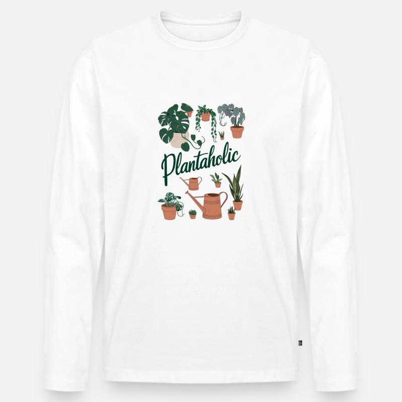 Garten Gärtner Pflanzen Geschenk - Männer Premium Bio Langarmshirt - Weiß
