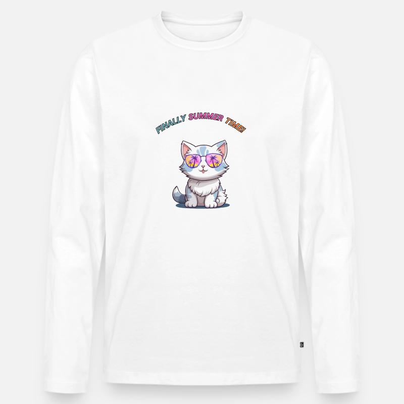Endlich Sommer Zeit! - Männer Premium Bio Langarmshirt - Weiß