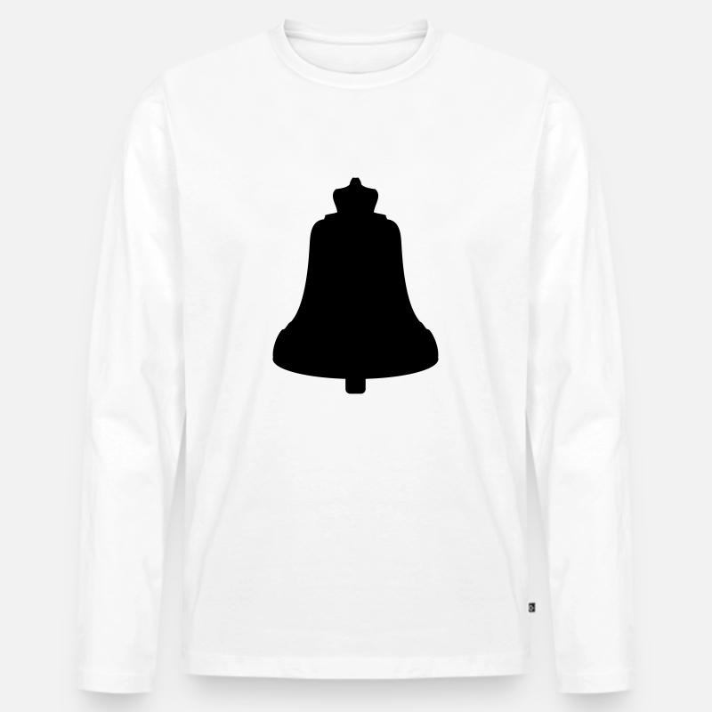 Kirchen Glocke - Männer Premium Bio Langarmshirt - Weiß