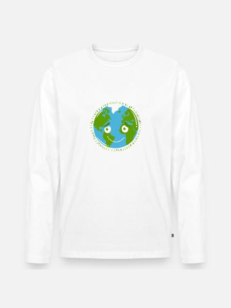 Planète timide TERRE - T-shirt manches longues Premium bio Homme - 