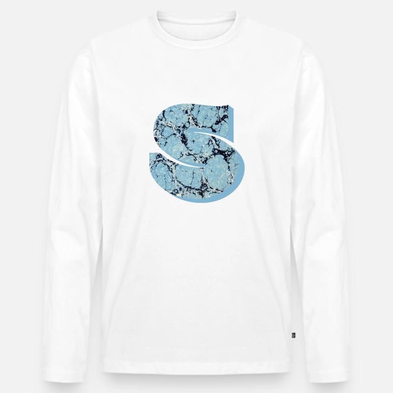 e 55 s - Männer Premium Bio Langarmshirt - Weiß