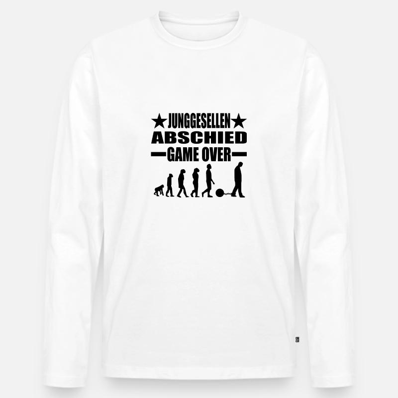 Junggesellenabschied - Männer Premium Bio Langarmshirt - Weiß